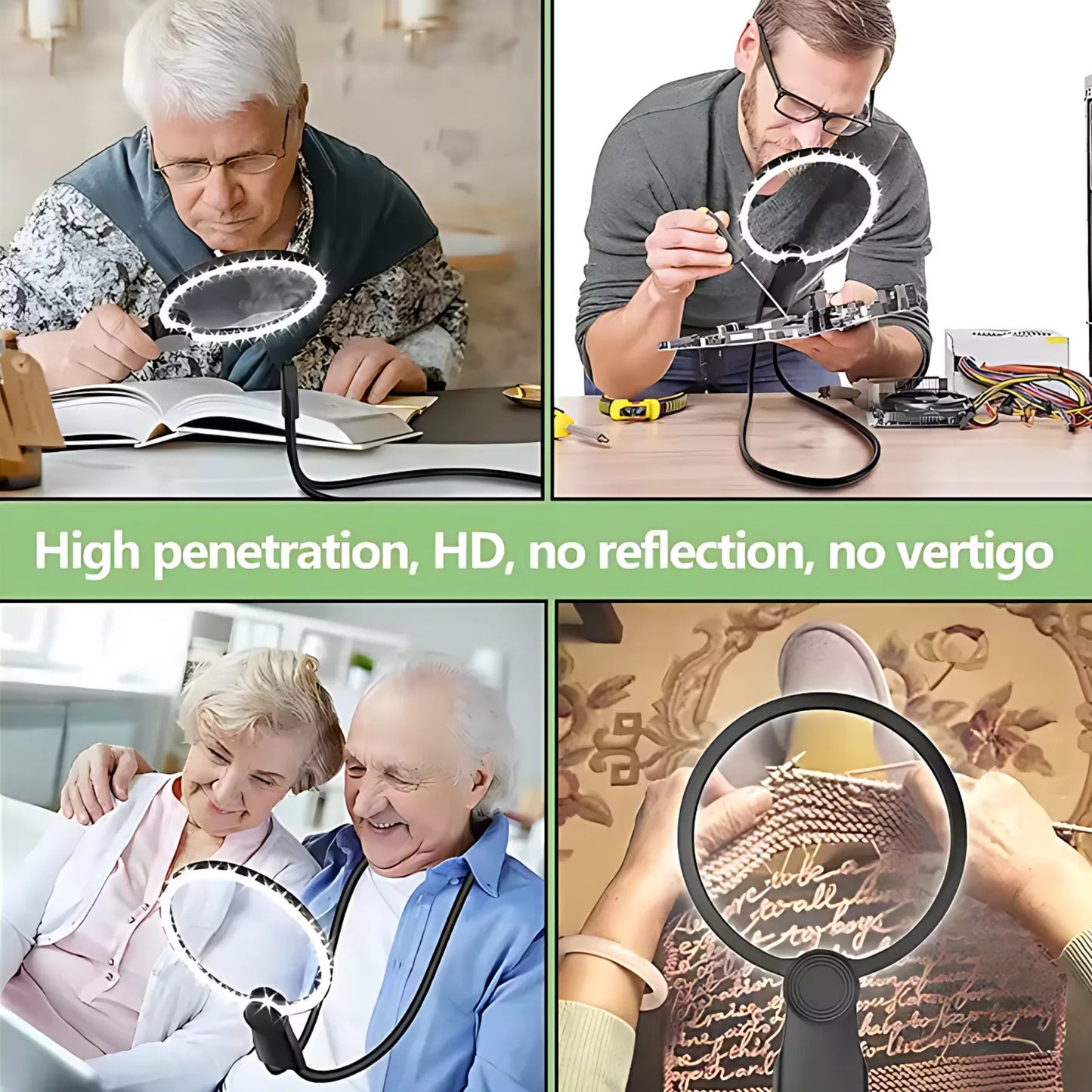 Portable LED Magnifier Glass
