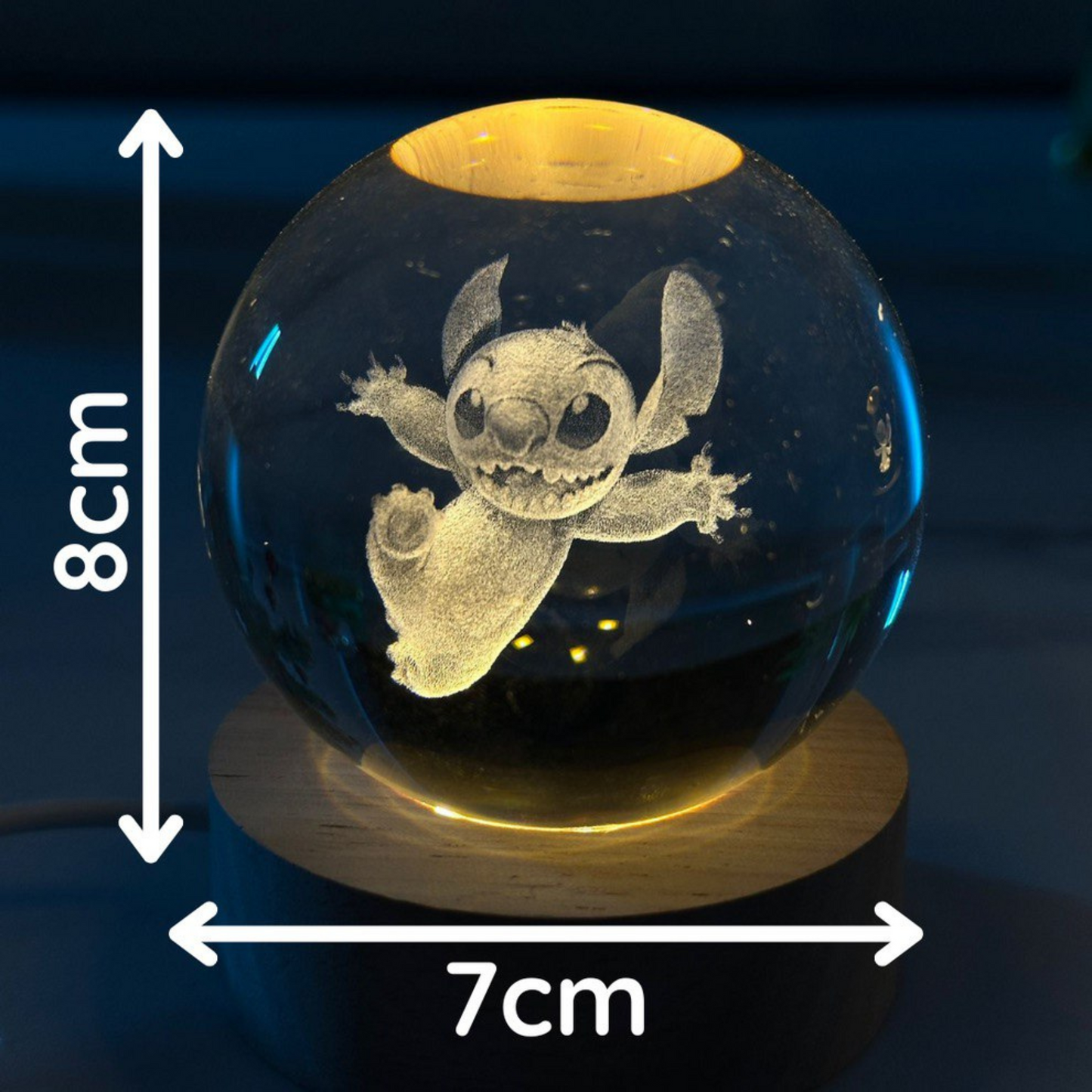 3D Disney Crystal Lamp