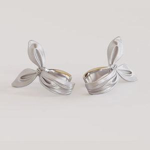 Sterling Knot Clip Earring