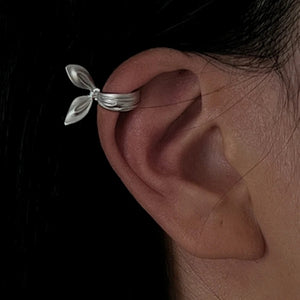 Sterling Knot Clip Earring