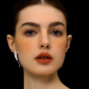 Quill Ink Silver Earrings